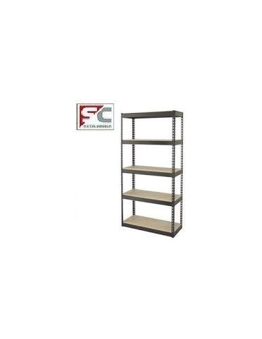 Estanteria   Mega  Rack   4  Estantes 0,35  X  0,80  X  1,50    Blanco     "sc"  150 Kg X Est.