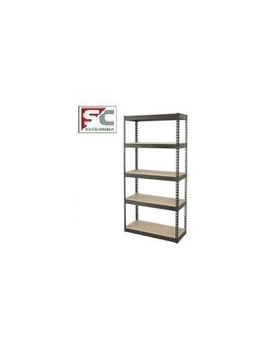 Estanteria   Mega  Rack   5  Estantes 0,35  X  0,80  X  1,80    Blanca     "sc"    150 Kg X Est.