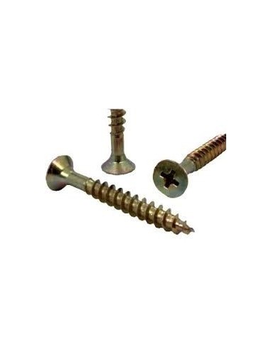 Tornillo  " Fix  -  Mitto "    4      X    14  ( 2,8 Mm)  Dorado   Granel  10000   Unid    P/ Madera 