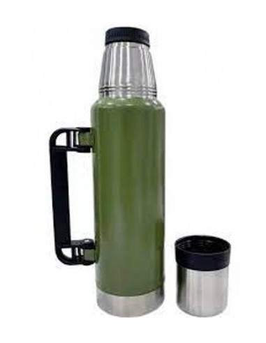 Termo  De  Acero  1,2 Lts   24 Hs  Ac Inox     Verde Tex  * Adventur