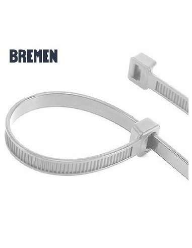 Precinto Nylon   Blanco     80  * 2,5 Mm   * 100 Unidades * Liviano " Bremen " 