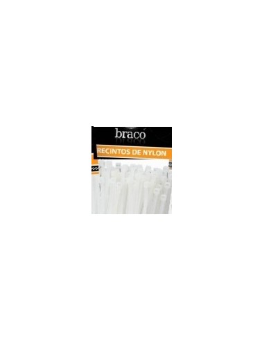 Precinto Nylon   Blanco   250  * 4,8 Mm   * 100 Unidades " Braco " Estandar