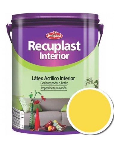 Latex  Color  Amarillo  Lemoncello    4  Lts   " Int. Mate    Recuplast " " Sinteplast "