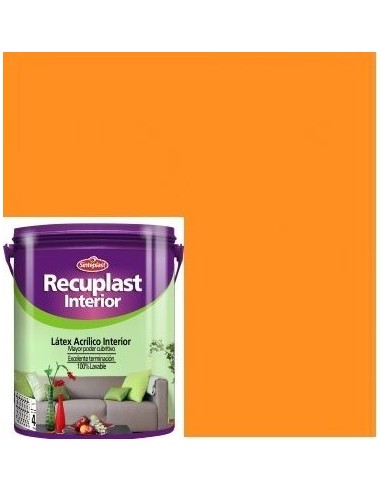 Latex  Color  Naranja  Mango               4  Lts    " Int. Mate    Recuplast " " Sinteplast "