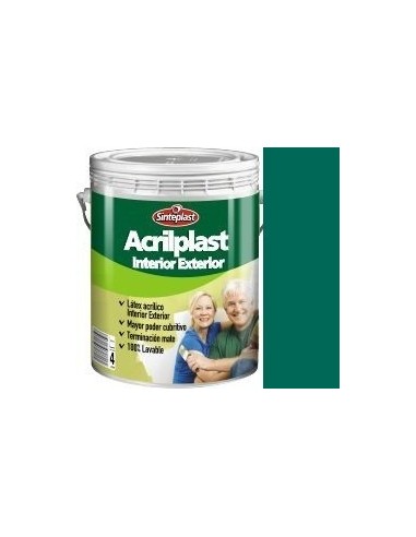 Latex  Color  Verde  Foresta                4  Lts    " Acrilplast "  " Sinteplast "