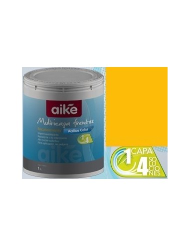 Latex  Color  Amarillo  Vivo                   4  Lts   " Int - Ext - Multicapa -  Aike "      Best - Paint* Promo 