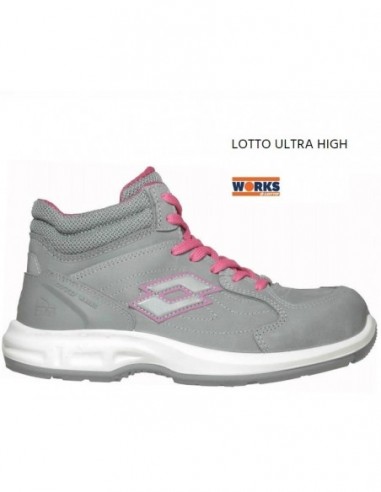 Botin   Dama   Industrial  Descarne Nobucado Poly Tpu Reflec  C/p Ac. Nª  35 " Lotto * Works " ° Dieléctrico