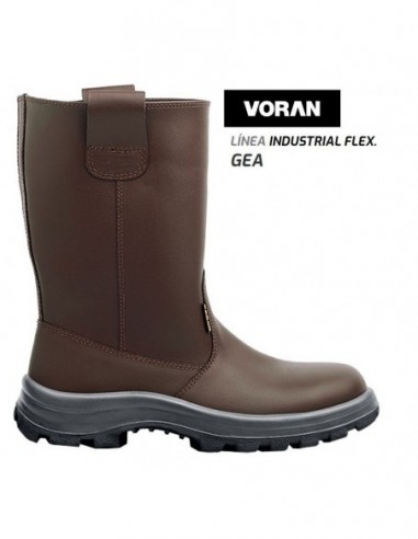 Botas * Petroleras  " Voran "  Nº 42  C/ P Ac    Cuero Flor   Mod  Gea   Ind. Arg.