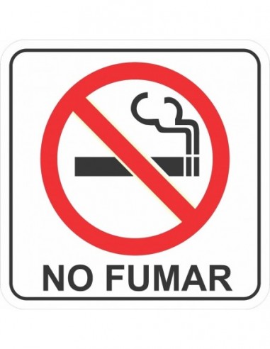 Cartel    " No  Fumar "  400 * 45o Mm       - Rojo - Negro