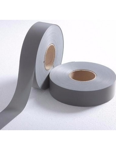 Cinta Reflectiva  Para  Coser  En  Prendas  2,5 Cm 100 Mts. Gris Plata