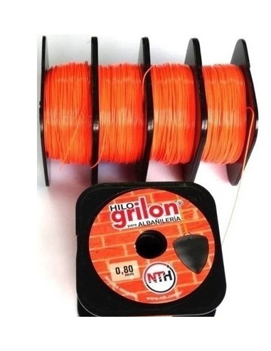 Tanza  Fluo  P/ Albañil   1,00 Mm  *  100 Mts.   " Grilon " * Naranja