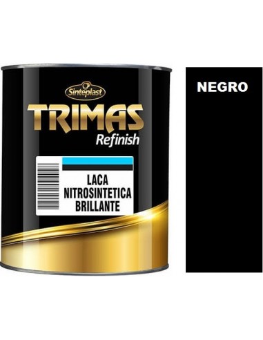 Laca Automotor  Nitros.  Negro  Brillante  1 Lts        " Trimas "  Monocomponente, Rapido Secado    "sinteplast"