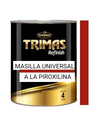 Masilla   Roja - Colorada   A La   Piroxilina    1 Lts         " Trimas "  Corrije Imperfecciones En Carrocerias Nuevas O Pin