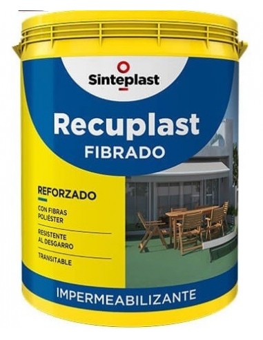 Impermeabilizante  Recuplast  Fibrado  Blanco  10 Kg     " Sinteplast "