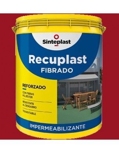 Impermeabilizante  Recuplast  Fibrado  Rojo Tejas     4  Kg      Sinteplast