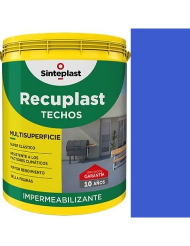 Impermeabilizante  Recuplast  Techos  Azul Traful  20 Lts     Sinteplast