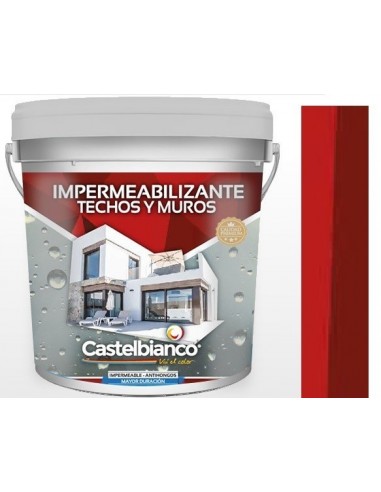 Impermeabilizante  Castelbianco   Fibrado  Rojo      4 Kg