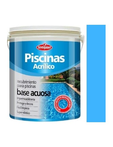 Piscina    " Acrilico - Sinteplast "     4  Lts  Azul  Profundo     Base Acuosa