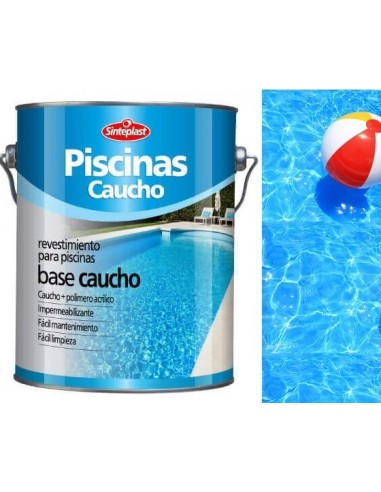 Piscina  " Sinteplast "     4  Lts  Celeste                 - Base Caucho - Solvente