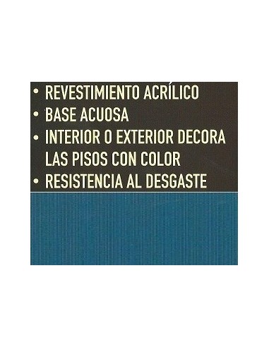 Pisos  Deportivos  Acrilico   Azul  20 Lts      Recufloor      Recub  Decorativo   Sinteplast