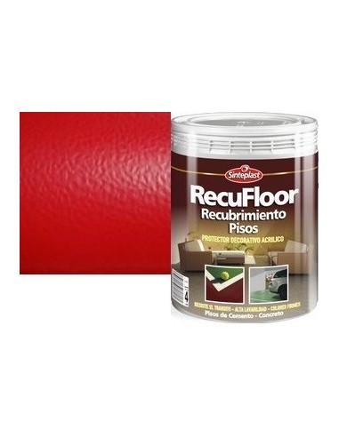 Pisos  Deportivos  Acrilico   Rojo  20 Lts      Recufloor      Recub  Decorativo   Sinteplast