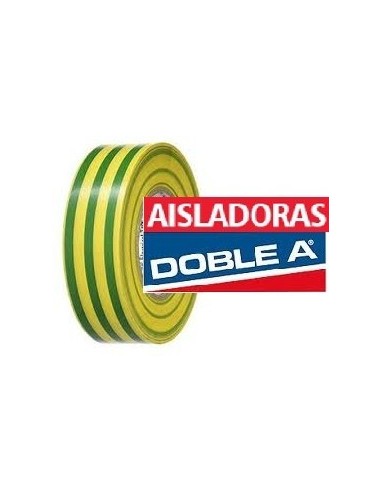 Cinta  Aisladora      10  Mts.    Amarilla  Y   Verde  " Doble A  " * Fita Isolante