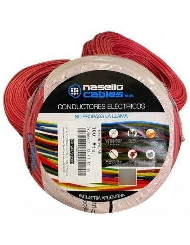 Cable  Unipolar  * Bobina  Precio * Mts   1 *  1 Mm  Rojo      " Nasello  " (*bobina *1000mts)  Iram-nm 247-3 – Iec 60227-3