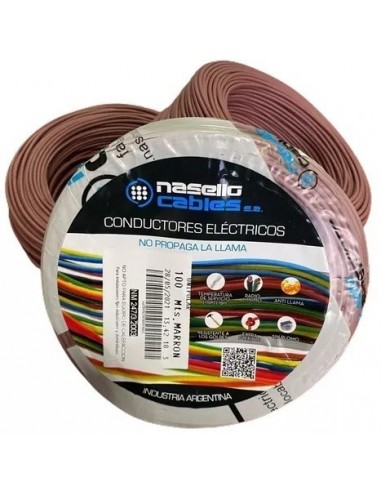 Cable  Unipolar  * Bobina  Precio * Mts   1 *  4 Mm  Marron  " Nasello  " (*bobina *300/400mts)  Iram-nm 247-3 – Iec 60227-