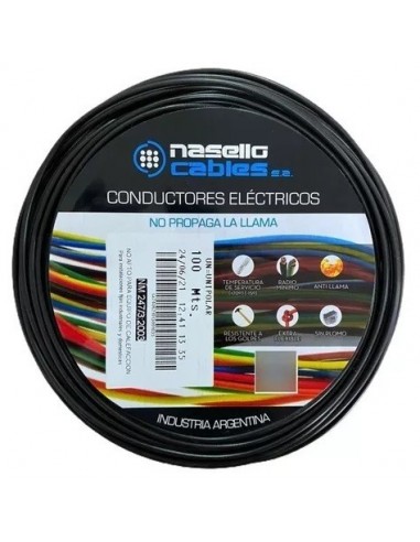 Cable  Unipolar  * Bobina  Precio * Mts   1 *  4 Mm  Negro  " Nasello  " (*bobina *300/400mts)  Iram-nm 247-3 – Iec 60227-3