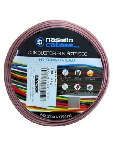 Cable  Unipolar  1 *  2.5 Mm  Marron          100  Mts.  " Nasello "  Iram-nm 247-3 – Iec 60227-3 