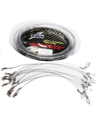 Alambre     Leader  40 Lb. Con 12 Tubitos  *  10 Mts   " Bigua " 