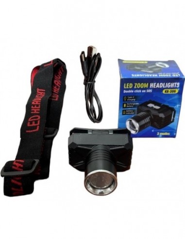 Linterna        Tipo    Minero  * Recargable   Usb   1 Super Led    Zoom   " Headlights "  Kx 306