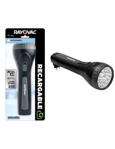 Linterna   Recargable    11 Led    "rayovac"     26 Lum - 22 Hs.  " Rayovac "  42 Mts De Alcance  Xxx