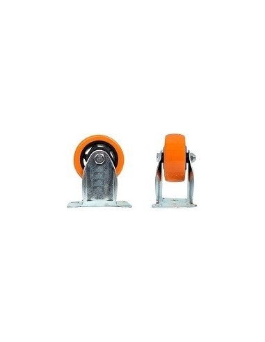 Rueda  Pvc   Alta  Resistencia   Fija     50 Mm  Res *  60 Kg  " Naranja "