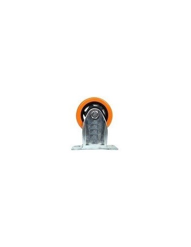 Rueda  Pvc   Alta  Resistencia   Fija     75 Mm  Res *  80 Kg  " Naranja "