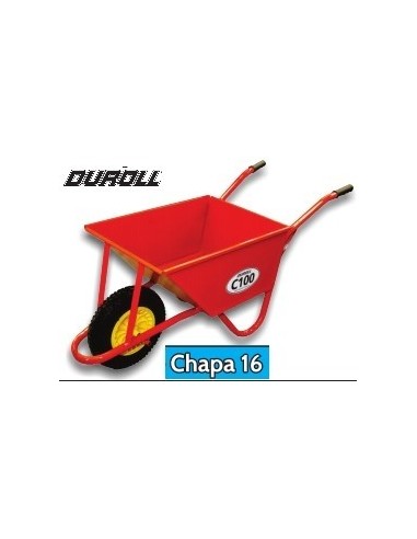 Carretilla    100 Lts    Super  Reforzada    Rueda Maciza    " La Duroll"   Iva 21% ** Naranja