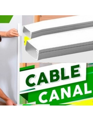 Cable   Canal   20 * 10  C/ Adhesivo   X  2  Mts   - Normalizado Sin Sello