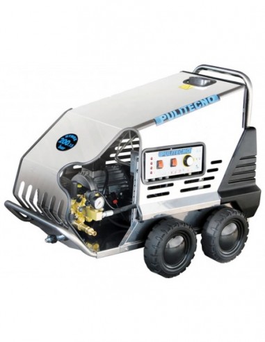 Hidrolavadora  A  Caldera  " Omega 2015  Pulitecno"   200 Bar - Motor 6 Kw Trif. .  - 900 L/hora  (iva10.5%) " Italy "