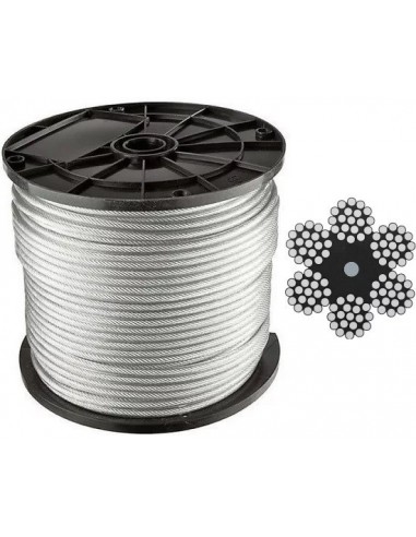 Cable  * De   Acero     3    Mm      *  6  X  19         Precio * Metro   ( Carrete 100 Mts )  * Finisterre