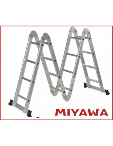 Escalera   Aluminio   Multiproposito  16 Esc  4,42 Mt  6 Fun  150 Kg  " Miyawa "   Peso 13.5 Kg  