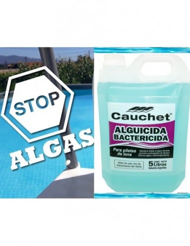 Alguicida   Bactericida  Para  Piscina          5  Lts      " Cauchet "