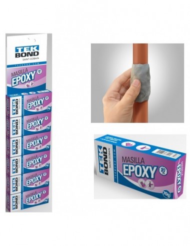 Masilla    Epoxi  * Tipo Poxilina    70 Gr  10 Min.    * Tekbond       " Saint Gobain "