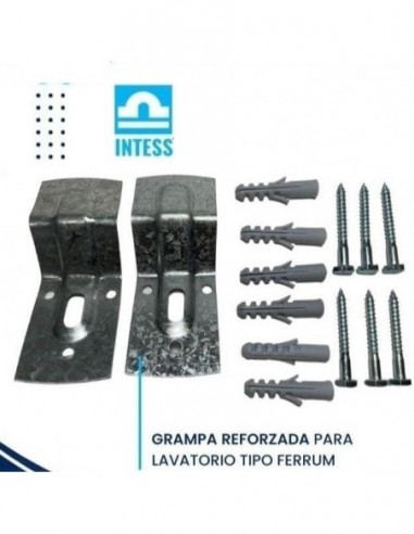 Grampa   Para   Lavatorio  Larga  * Ferrum Kit  * Completo  Reforzado - Gr Tir Tar * Intess