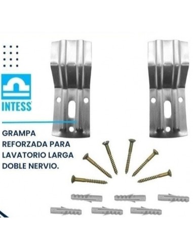 Grampa   Para   Lavatorio  Larga  Kit  * Completo  Reforzado - Gr Tor Tar * Intess