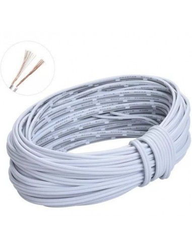 Cable  Bipolar   2 *  1.5 Mm  Blanco             100  Mts.  " Nasello  "    Cert * Ignifugo 100% Cobre