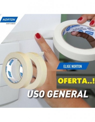 Cinta De Papel   " Norton "  " Oferta "    18  *  50 Mts     * Uso  General