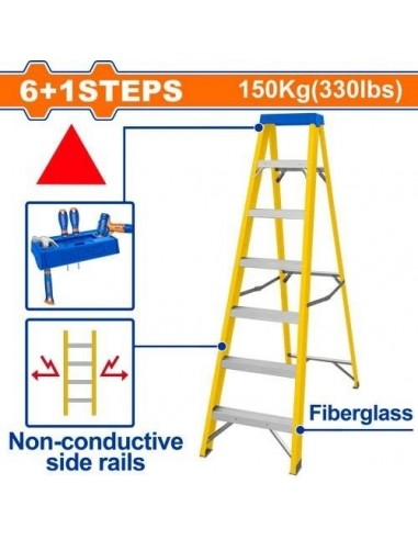 Escalera      Fibra     Dielectrica    7   Escalones    1,81    Mts    150 Kg   " Wadfow   "   Peso 9 Kg  