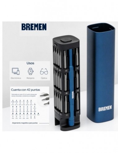 Destornilladores  De  Precision  En  Juego * 46 Pzas. Compacto  " Bremen "