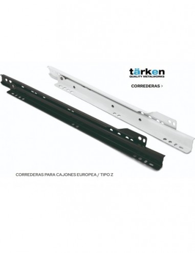 Corredera  Metalica  450 Mm   Cremita   " Tarken  "    P /  Cajones