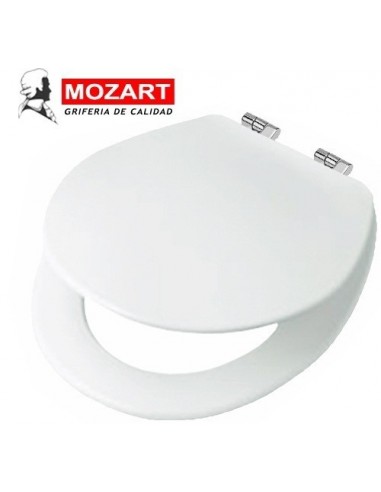 Asiento  Sanitario  P/ Inodoro  Mdf  Mod. Grande  Blanco * Herrajes Metal  Apto * Ferrum Florencia  * Mozart